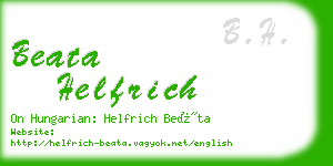 beata helfrich business card